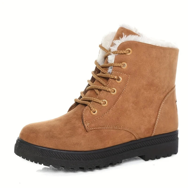 Women’s Black Ankle Boots Cozy Lace-Up Design 6
