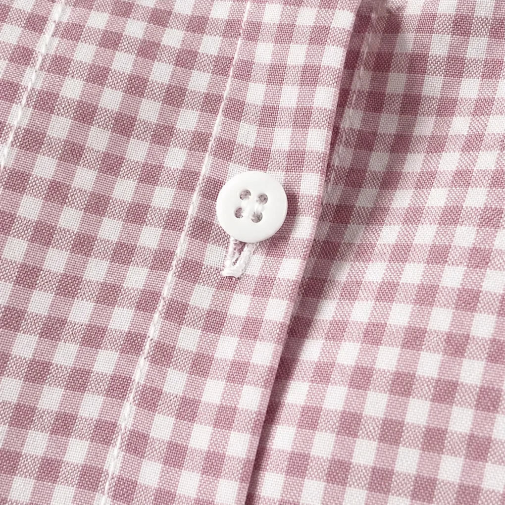 Women’s Lightweight Plaid Button-Down Shirt Relaxed Fit Style 8