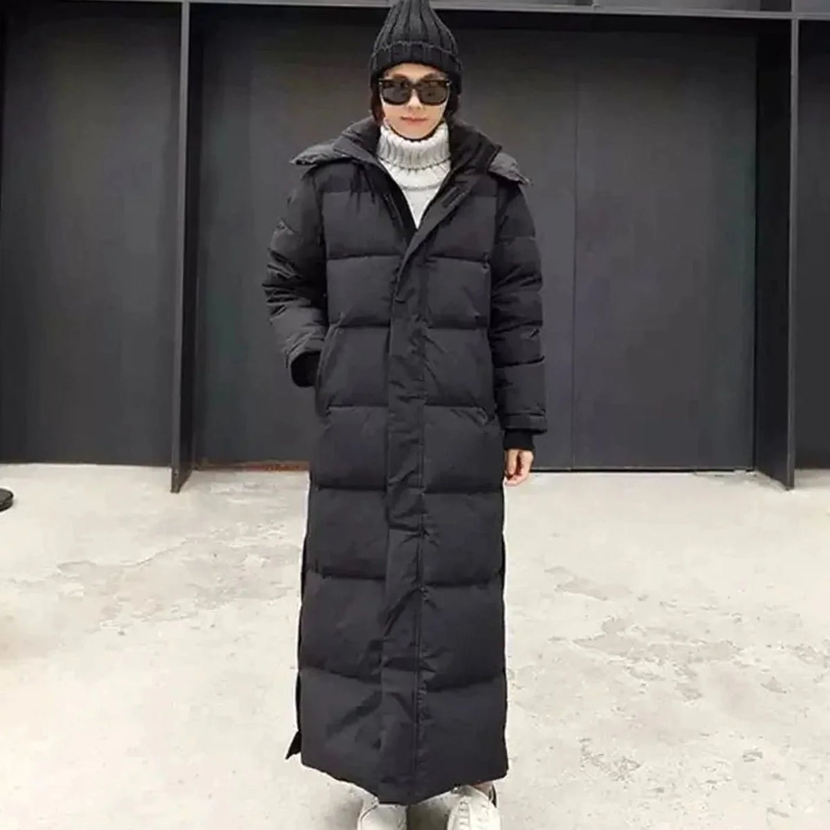 Women’s Maxi-Length Hooded Puffer Coat Quilted Warmth 1