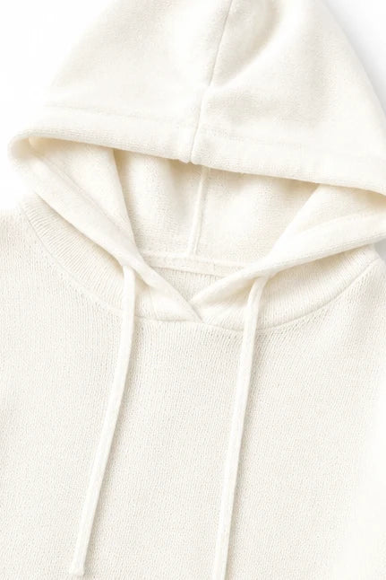 Women’s Oversized Hooded Knit Sweater Relaxed Fit with Drawstring 5