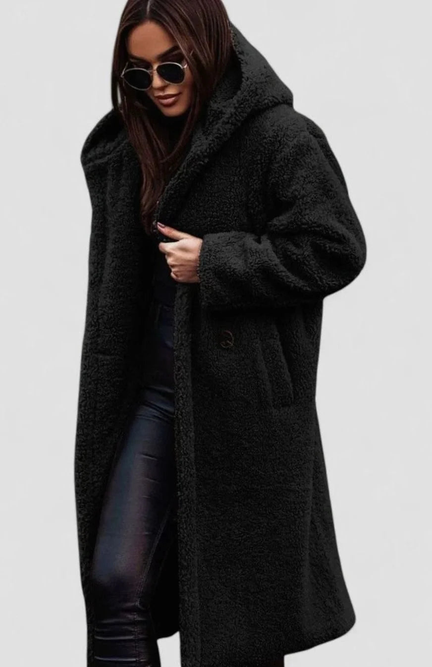 Women’s Oversized Long Faux Fur Winter Coat Elegant Teddy Style 5