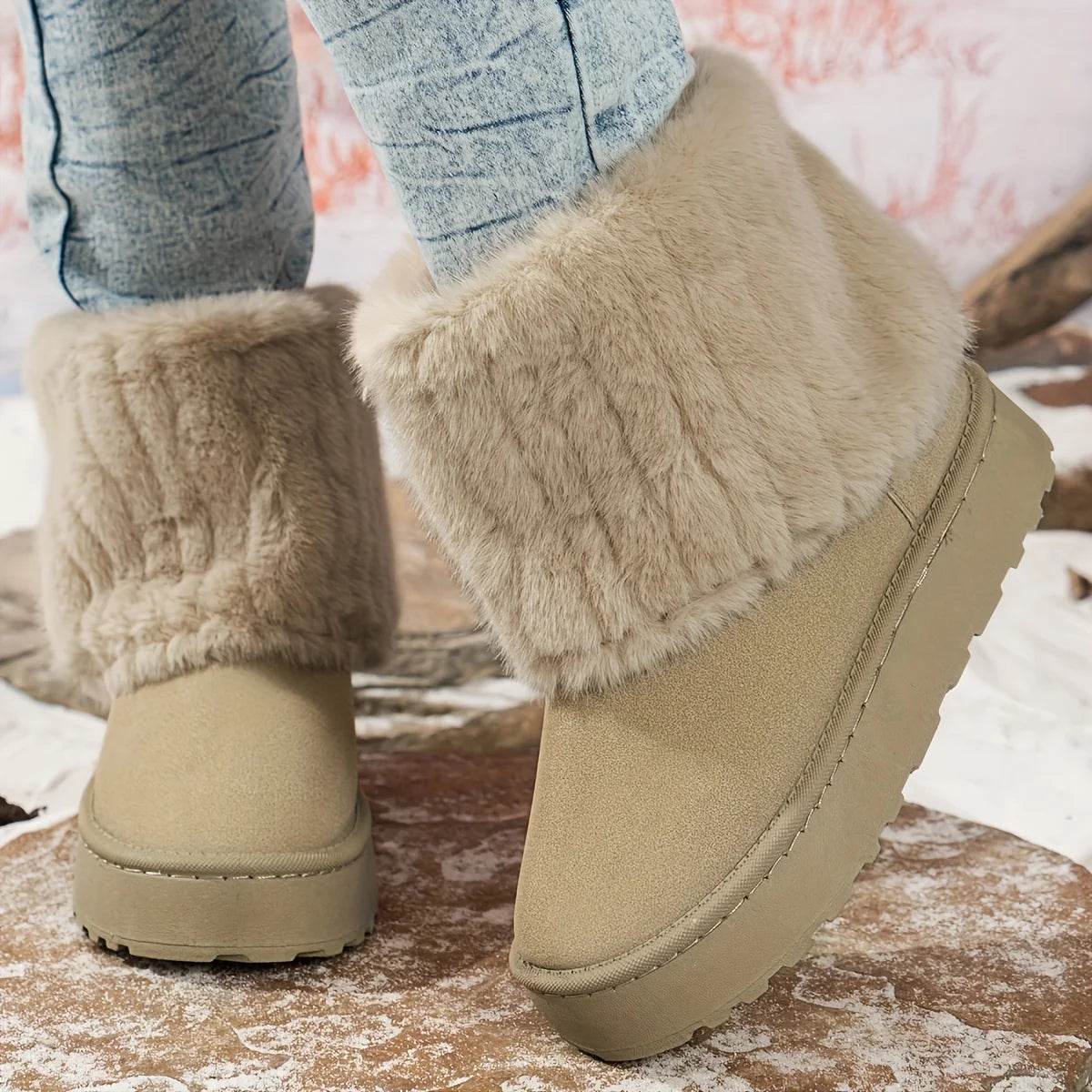 Women’s Plush Lined Ankle Boots Comfortable Winter Booties 0
