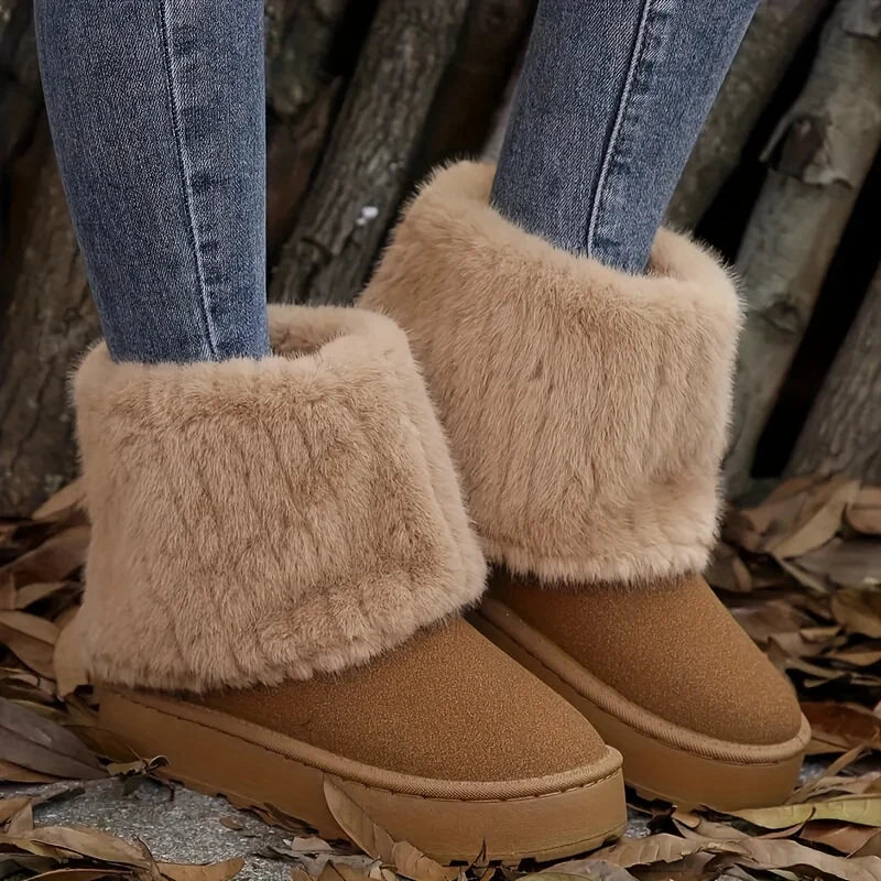 Women’s Plush Lined Ankle Boots Comfortable Winter Booties 1