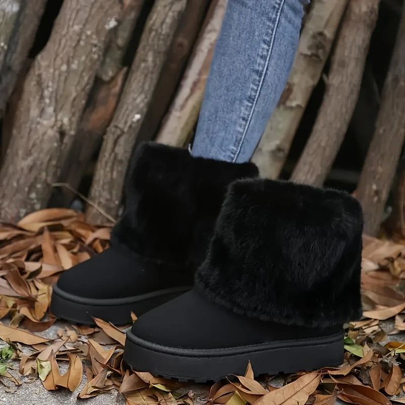 Women’s Plush Lined Ankle Boots Comfortable Winter Booties 6