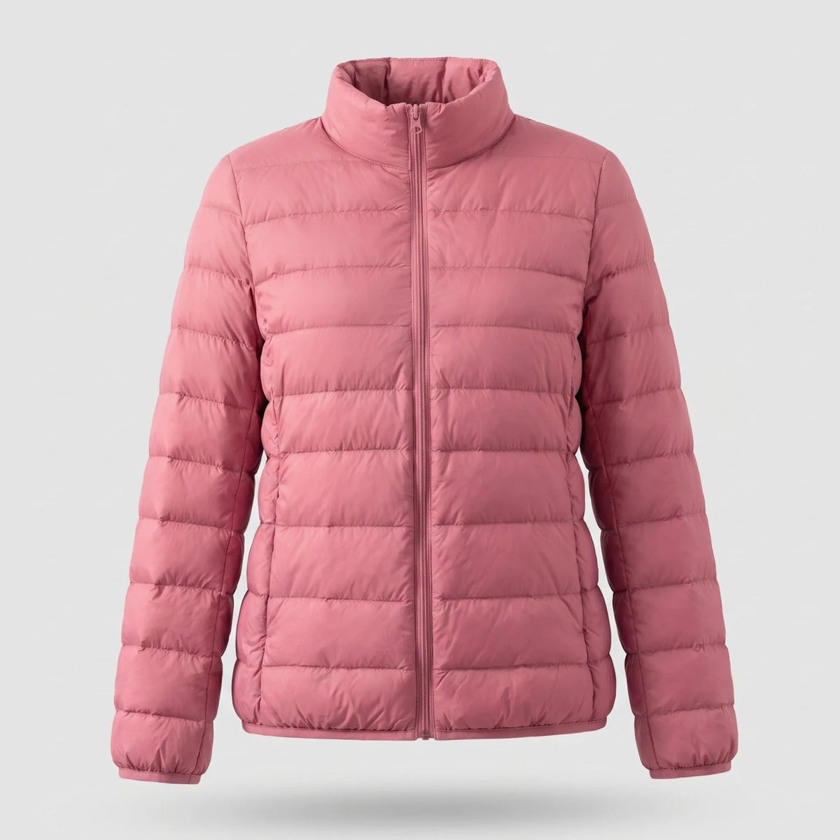 Women’s Quilted Down-Fill Jacket Lightweight Stand Collar Design 6