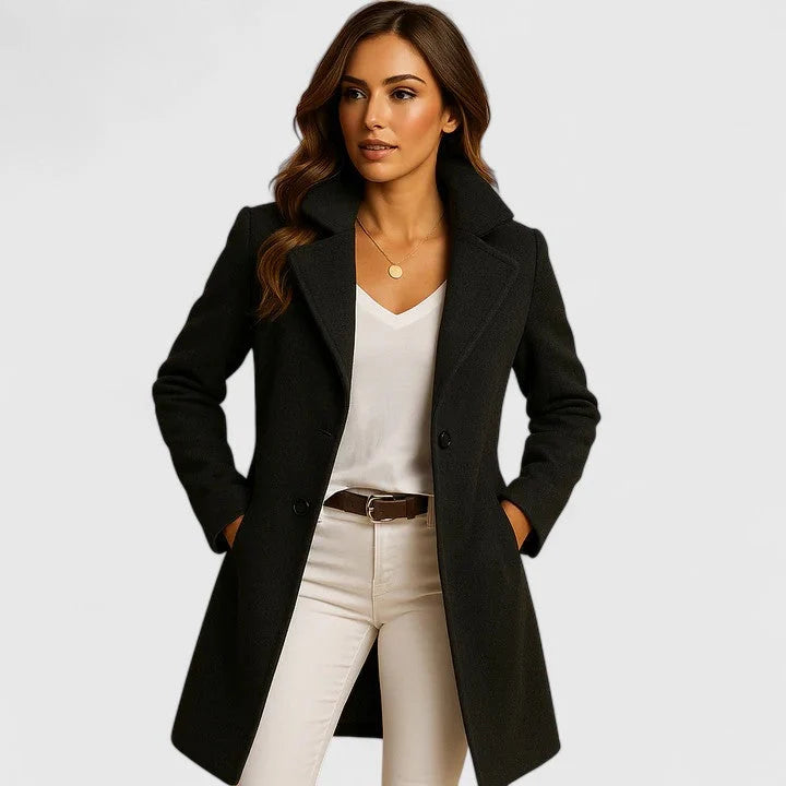 Women’s Slim Fit Coat Classic Lapel Design for Versatile Style 0