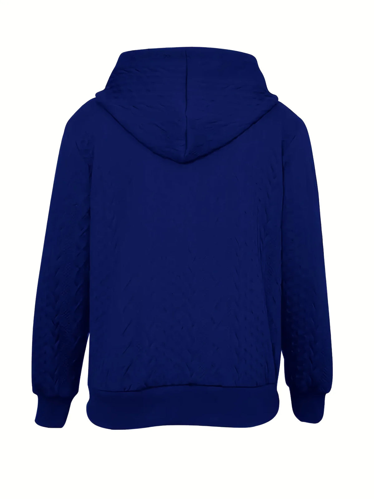 Women’s Textured Hooded Zip-Up Jacket Relaxed Fit Design 1