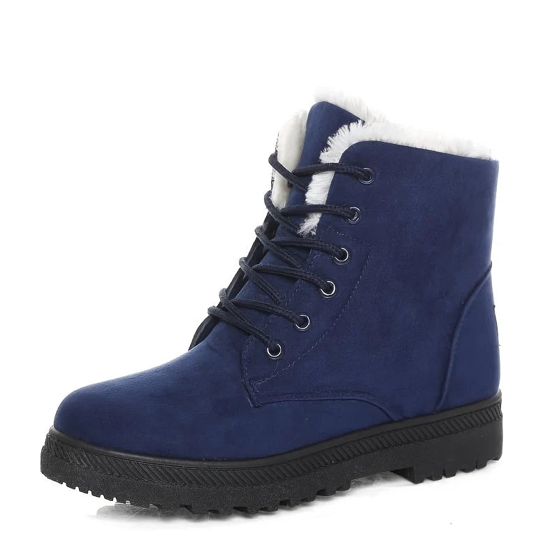Women’s Black Ankle Boots Cozy Lace-Up Design 5