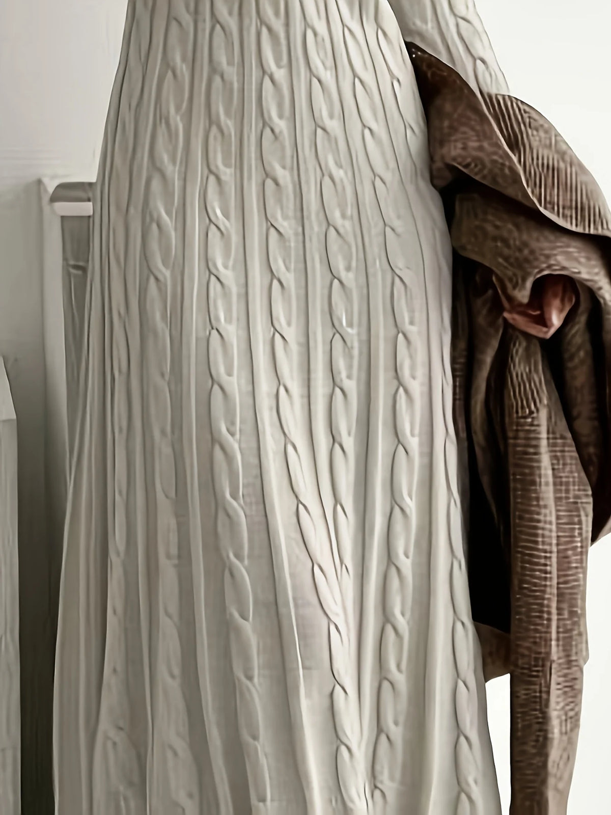 Women’s Cable-Knit Maxi Dress Long Sleeve Elegant Style 3