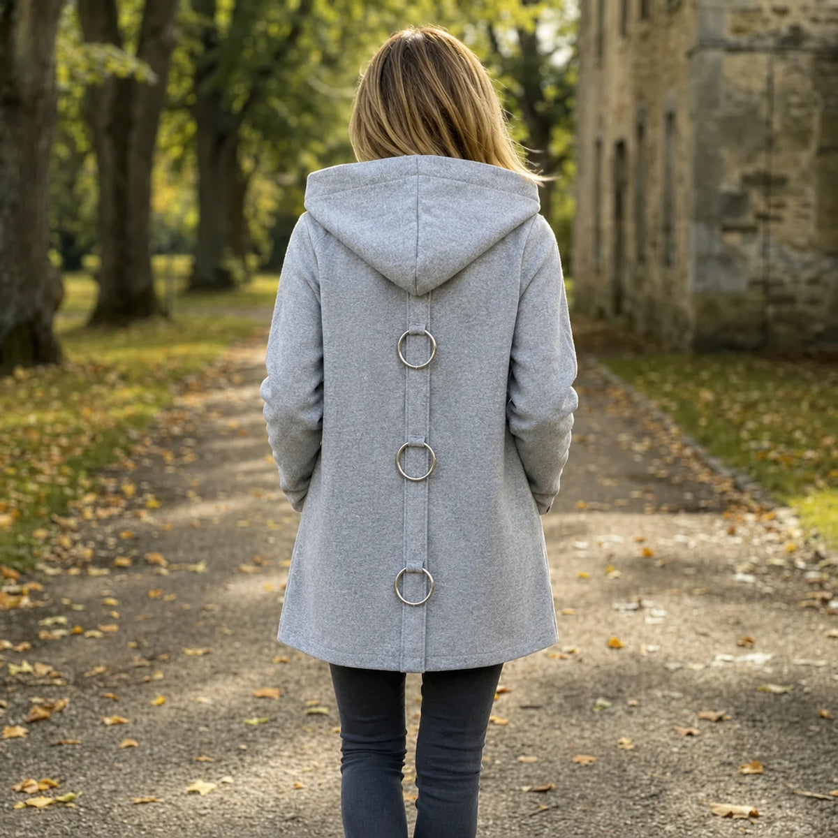 Women’s Hooded Cardigan Relaxed Mid-Length Knit Jacket 6