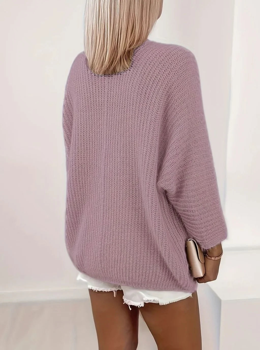 Women’s Long Black Cardigan Open-Front Knit Layering Sweater 7