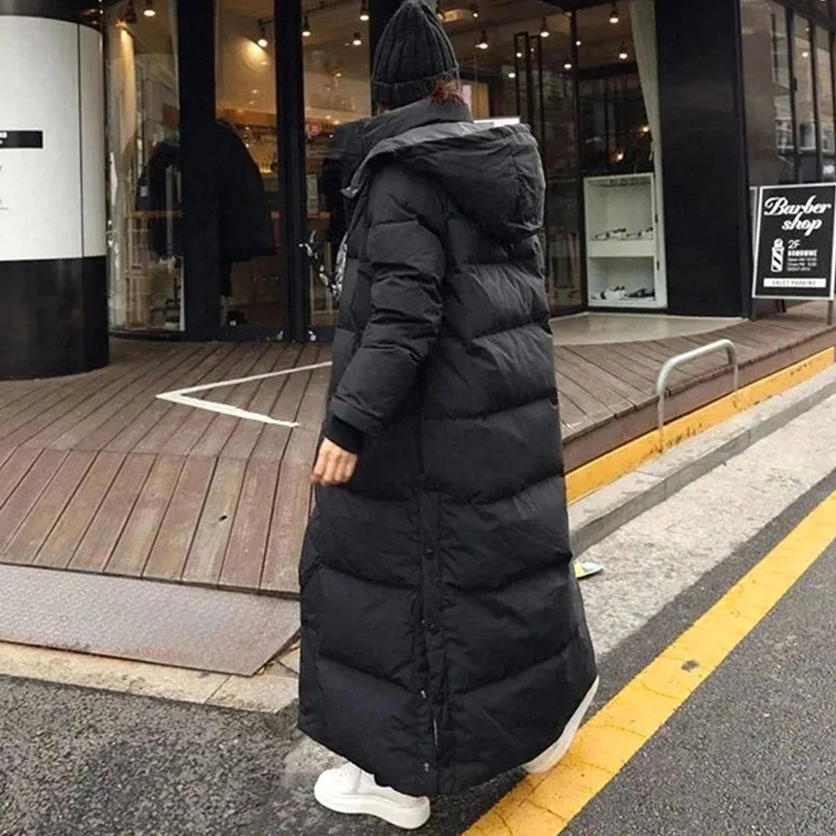 Women’s Maxi-Length Hooded Puffer Coat Quilted Warmth 2