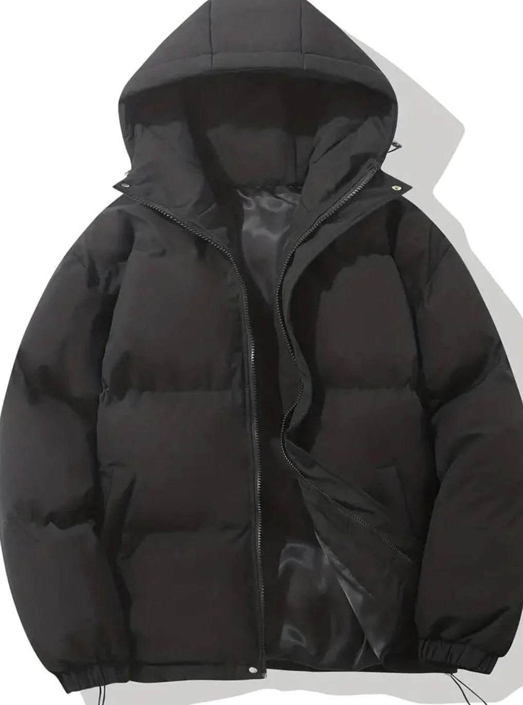Women’s Oversized Quilted Puffer Jacket with Hood for Winter Warmth 0