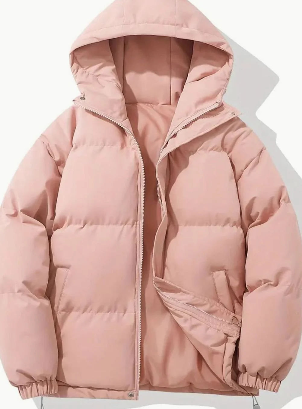 Women’s Oversized Quilted Puffer Jacket with Hood for Winter Warmth 4