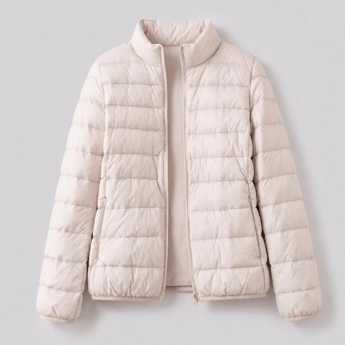 Women’s Quilted Down-Fill Jacket Lightweight Stand Collar Design 10