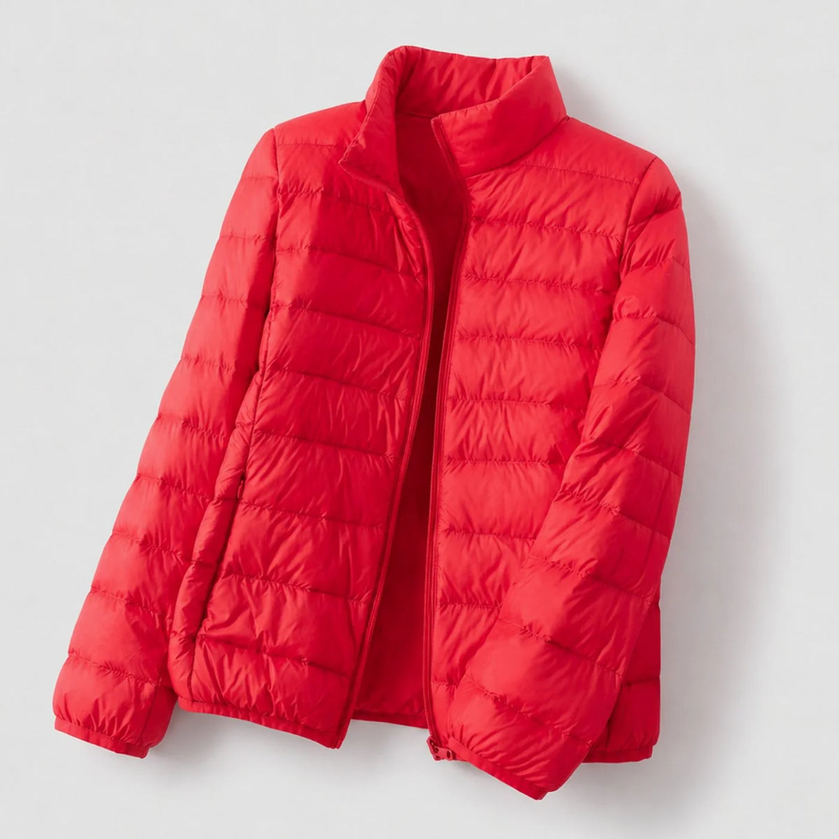 Women’s Quilted Down-Fill Jacket Lightweight Stand Collar Design 2