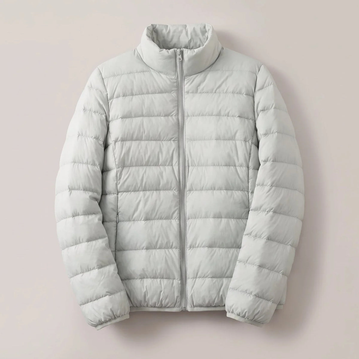 Women’s Quilted Down-Fill Jacket Lightweight Stand Collar Design 4
