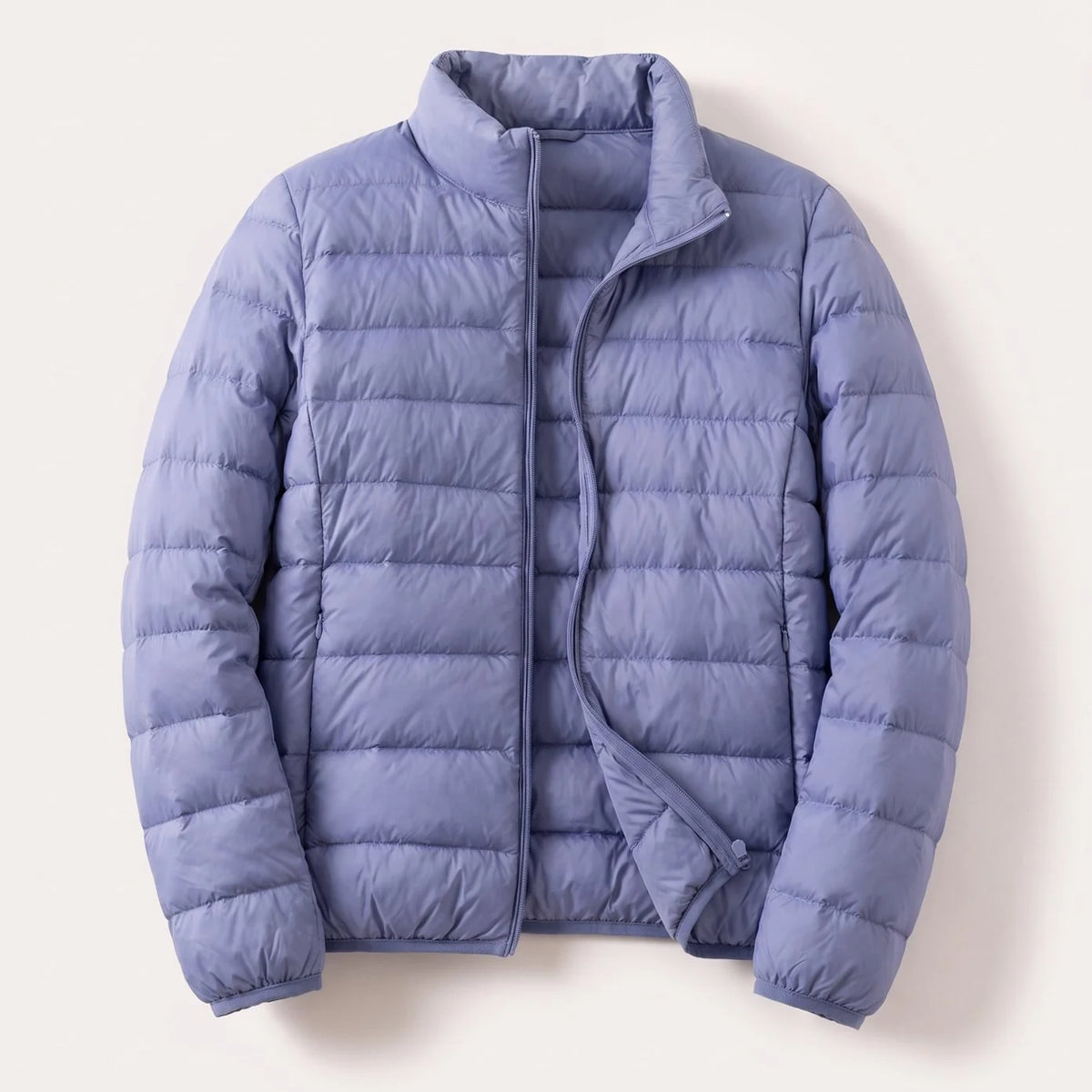 Women’s Quilted Down-Fill Jacket Lightweight Stand Collar Design 7