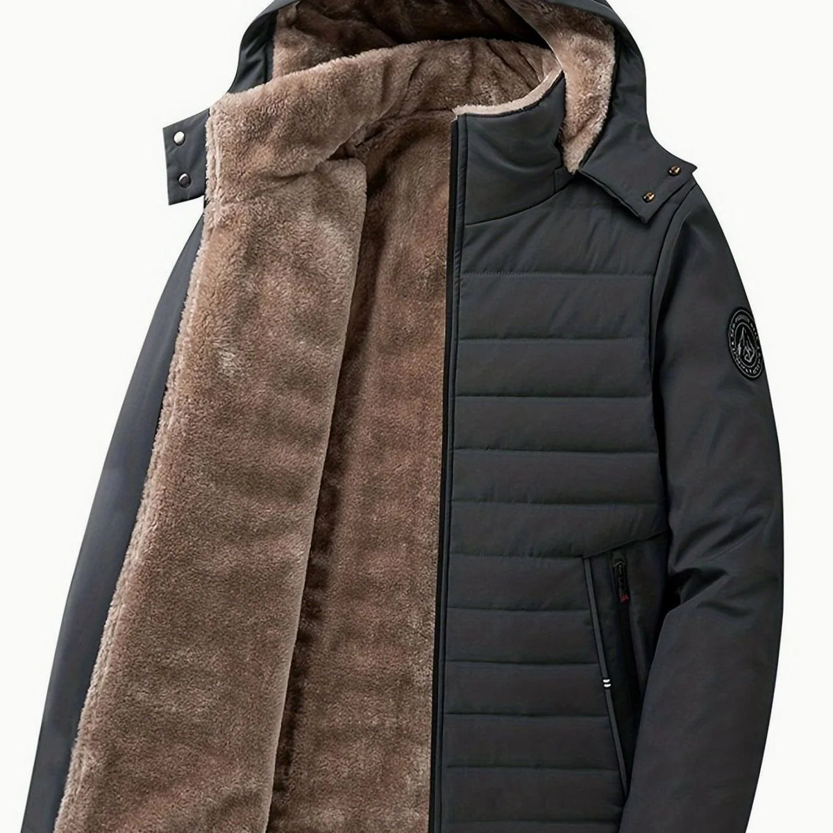 Women’s Quilted Hooded Jacket Fleece-Lined Relaxed Fit Winter Outerwear 8