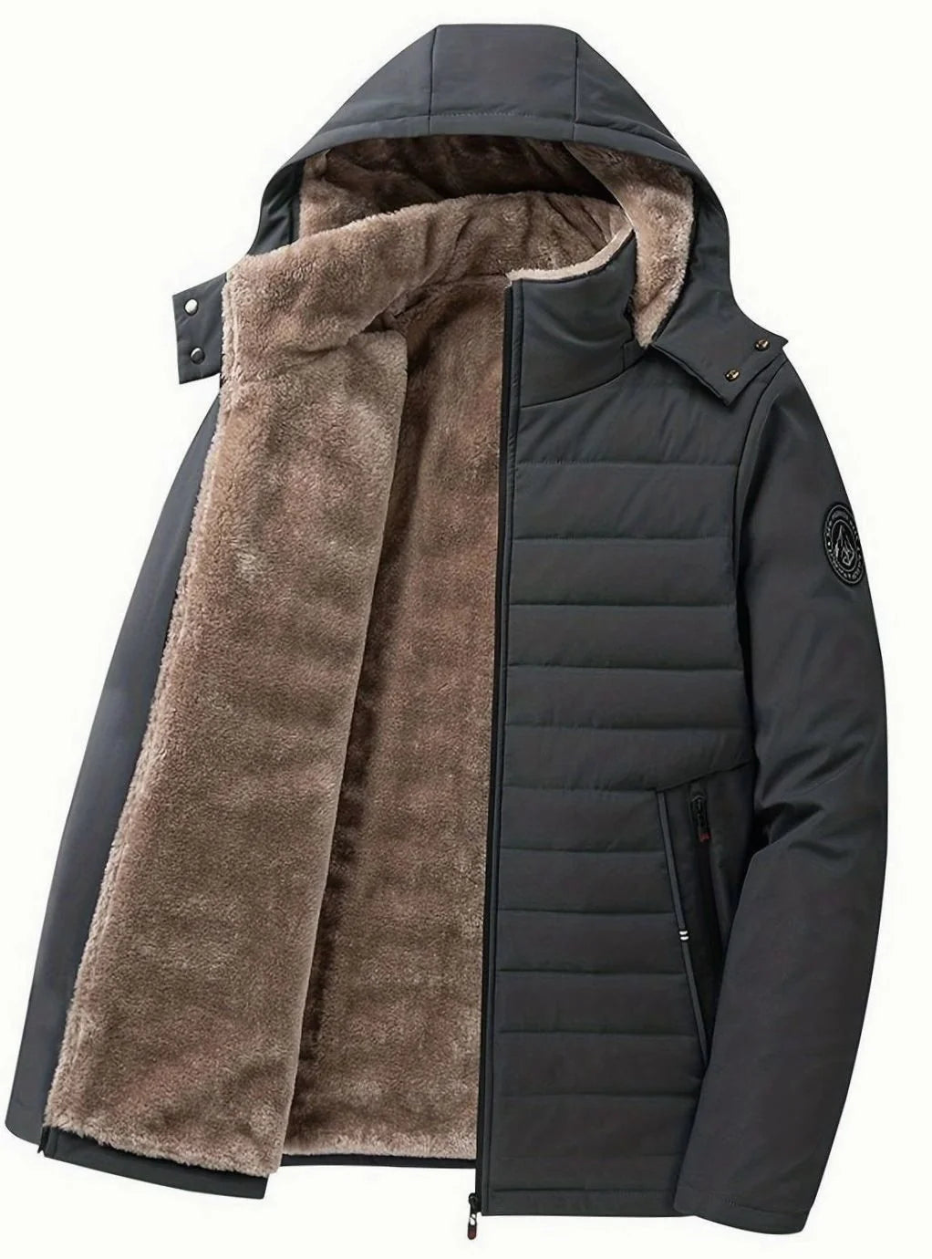 Women’s Quilted Hooded Jacket Fleece-Lined Relaxed Fit Winter Outerwear 9