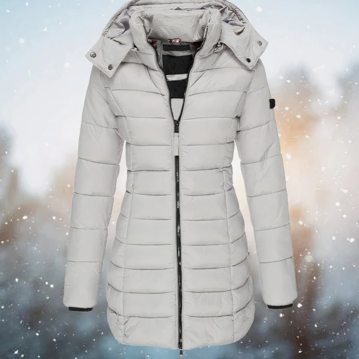 Women’s Quilted Puffer Jacket Long Hooded Coat for Winter 5