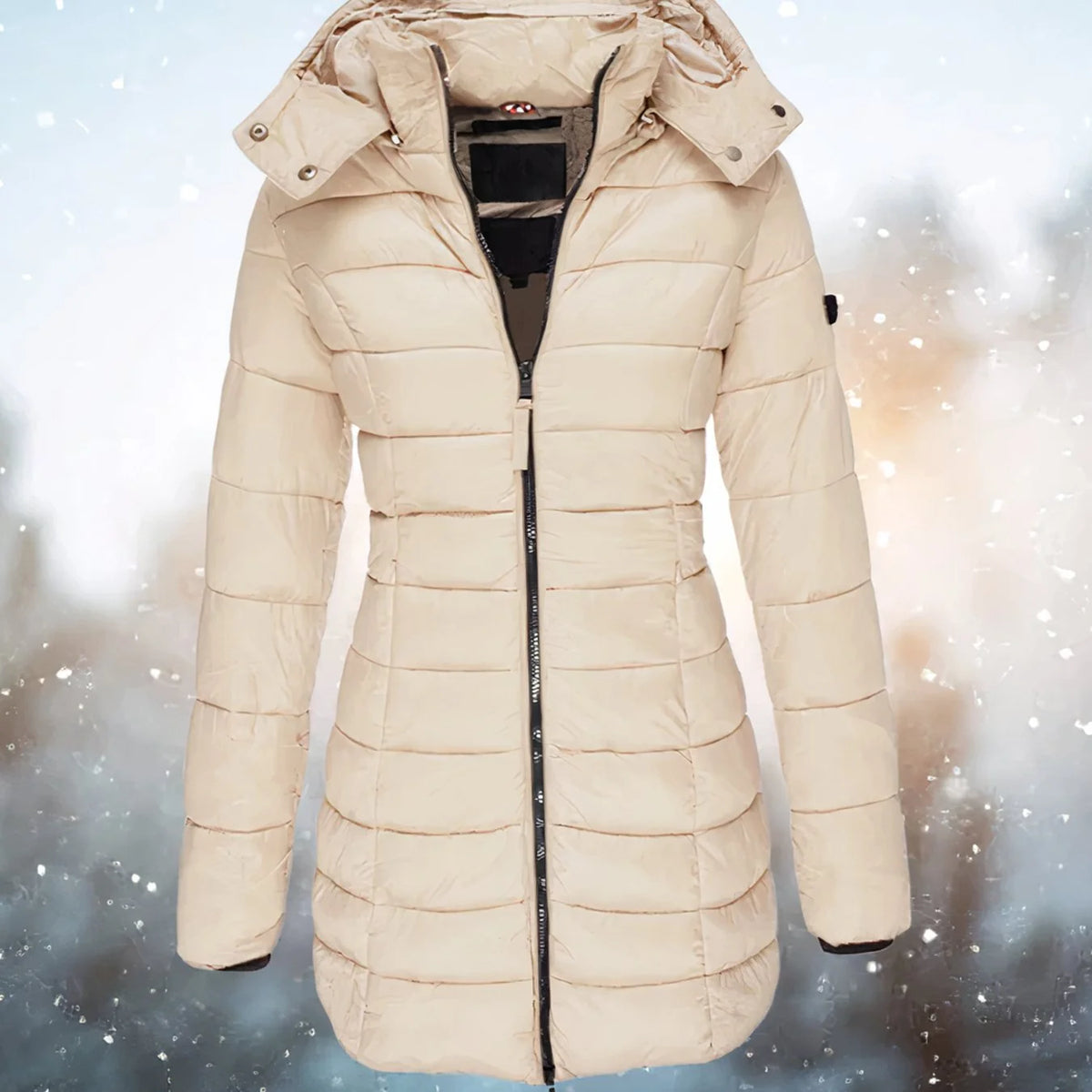 Women’s Quilted Puffer Jacket Long Hooded Coat for Winter 6