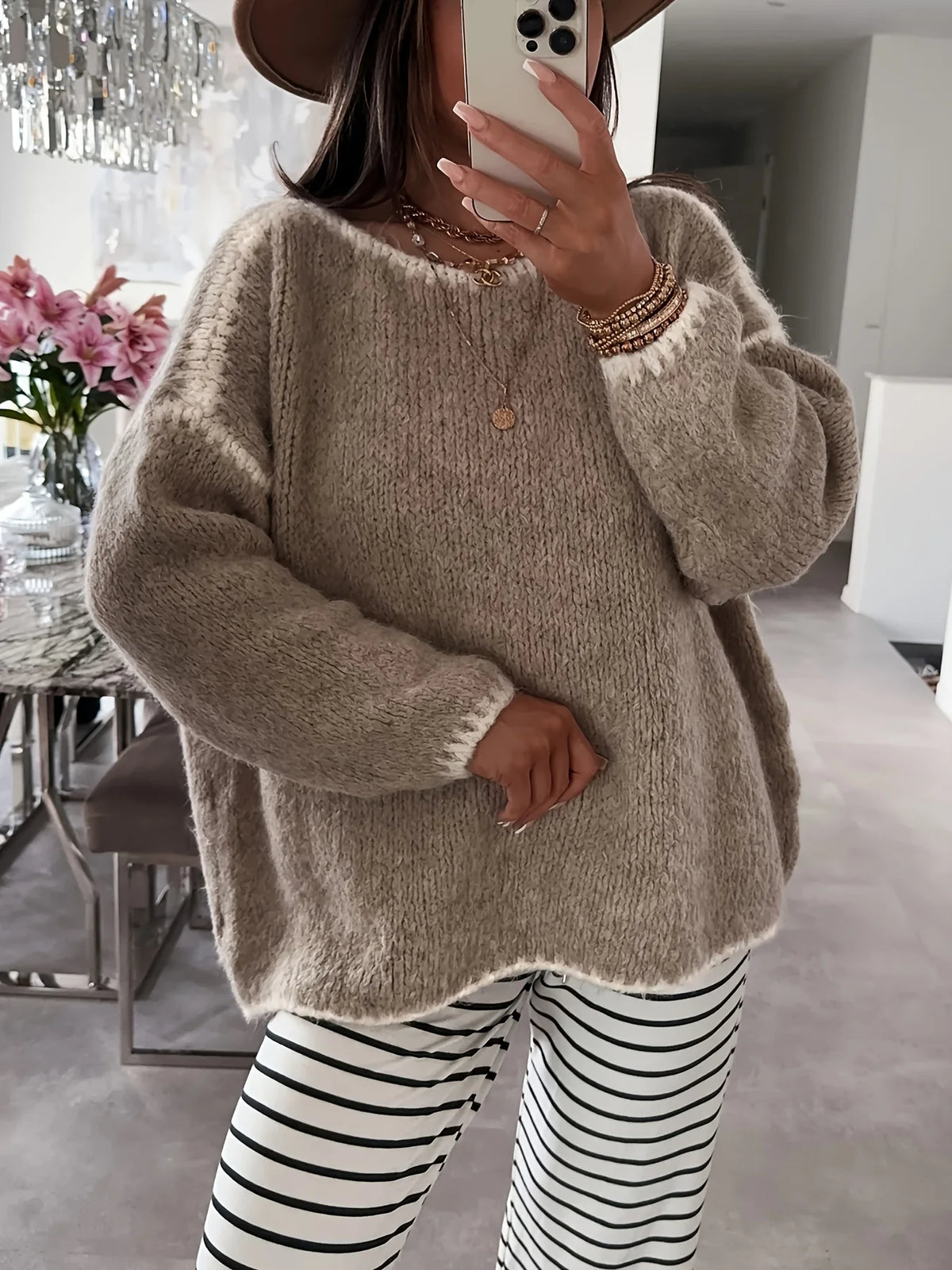 Women’s Relaxed Boat Neck Sweater Soft Comfortable Fit 3