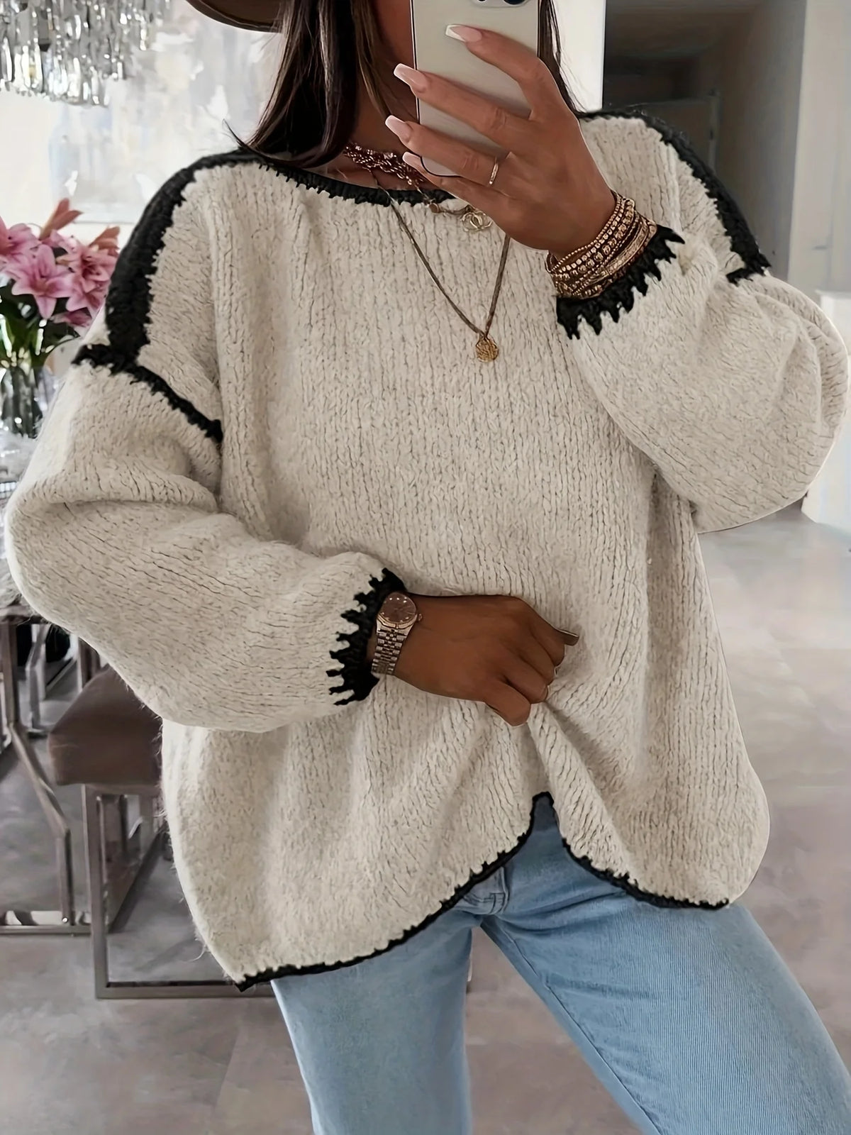 Women’s Relaxed Boat Neck Sweater Soft Comfortable Fit 5