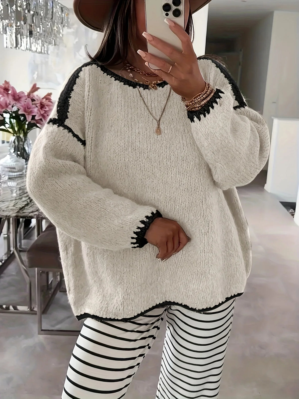 Women’s Relaxed Boat Neck Sweater Soft Comfortable Fit 7