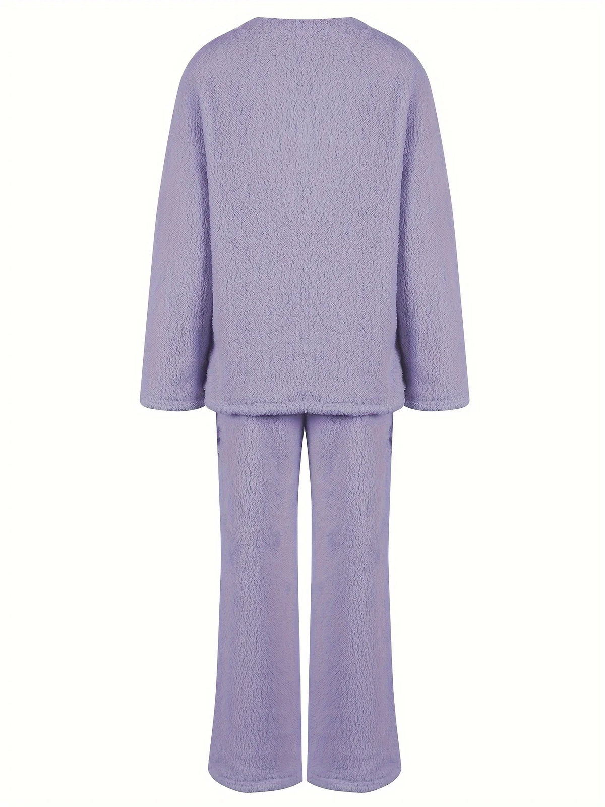 Women’s Relaxed Lounge Set Soft V-Neck Top and Wide-Leg Trousers 3
