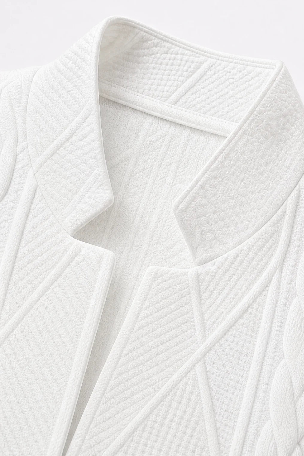 Women’s Textured Knit Blazer Stand-Collar Open Front Style 6