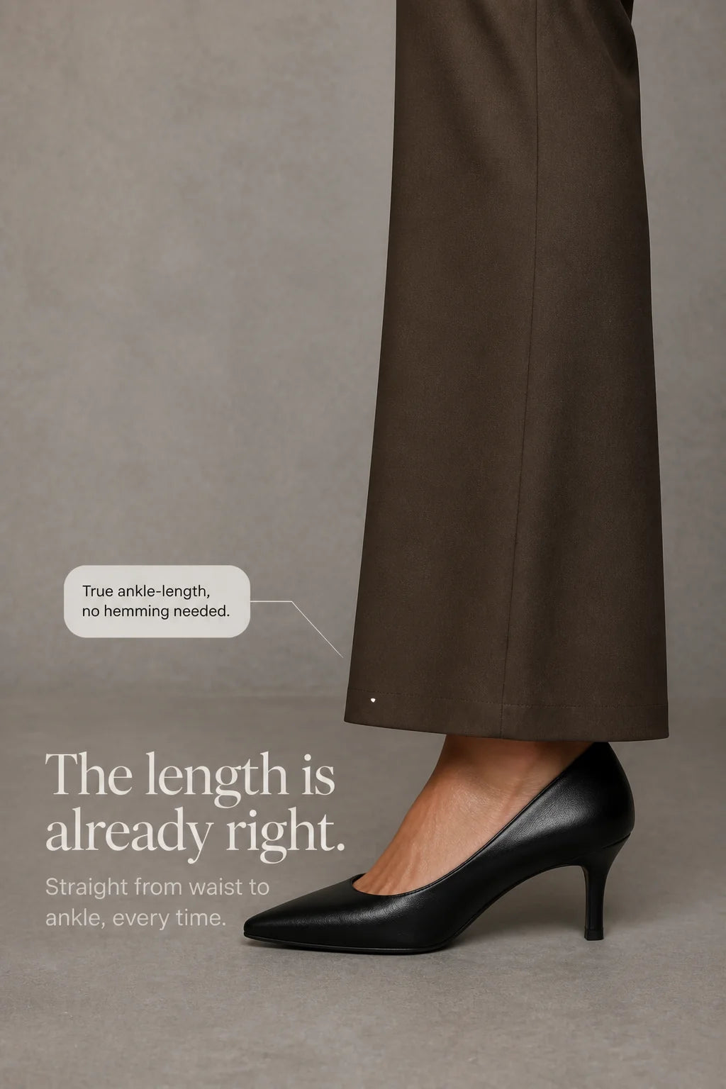 Women’s Wide-Leg High-Waisted Dress Trousers with Structured Waistband 8